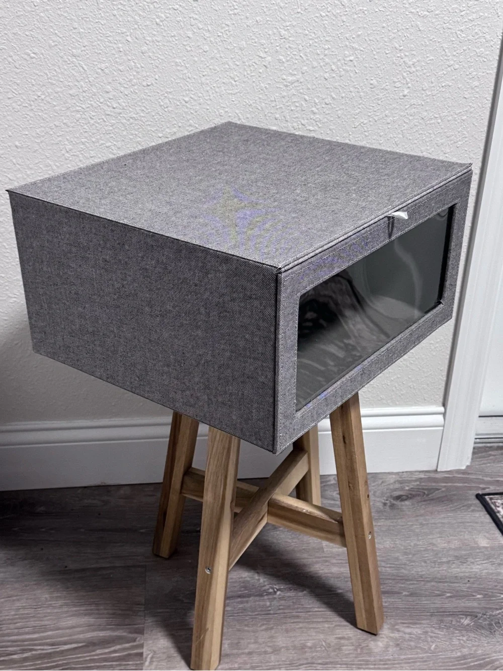 Cambridge Drop-Front Sweater Box in Grey - The Container Store EUC